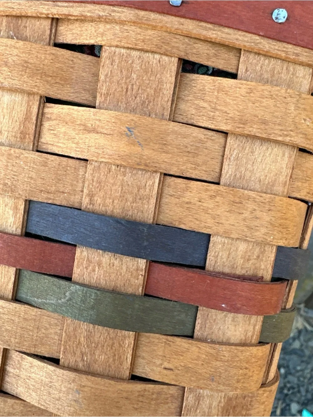 Vintage 1992 Longaberger Shades of Autumn Bittersweet Basket Complete 3-Pc Combo